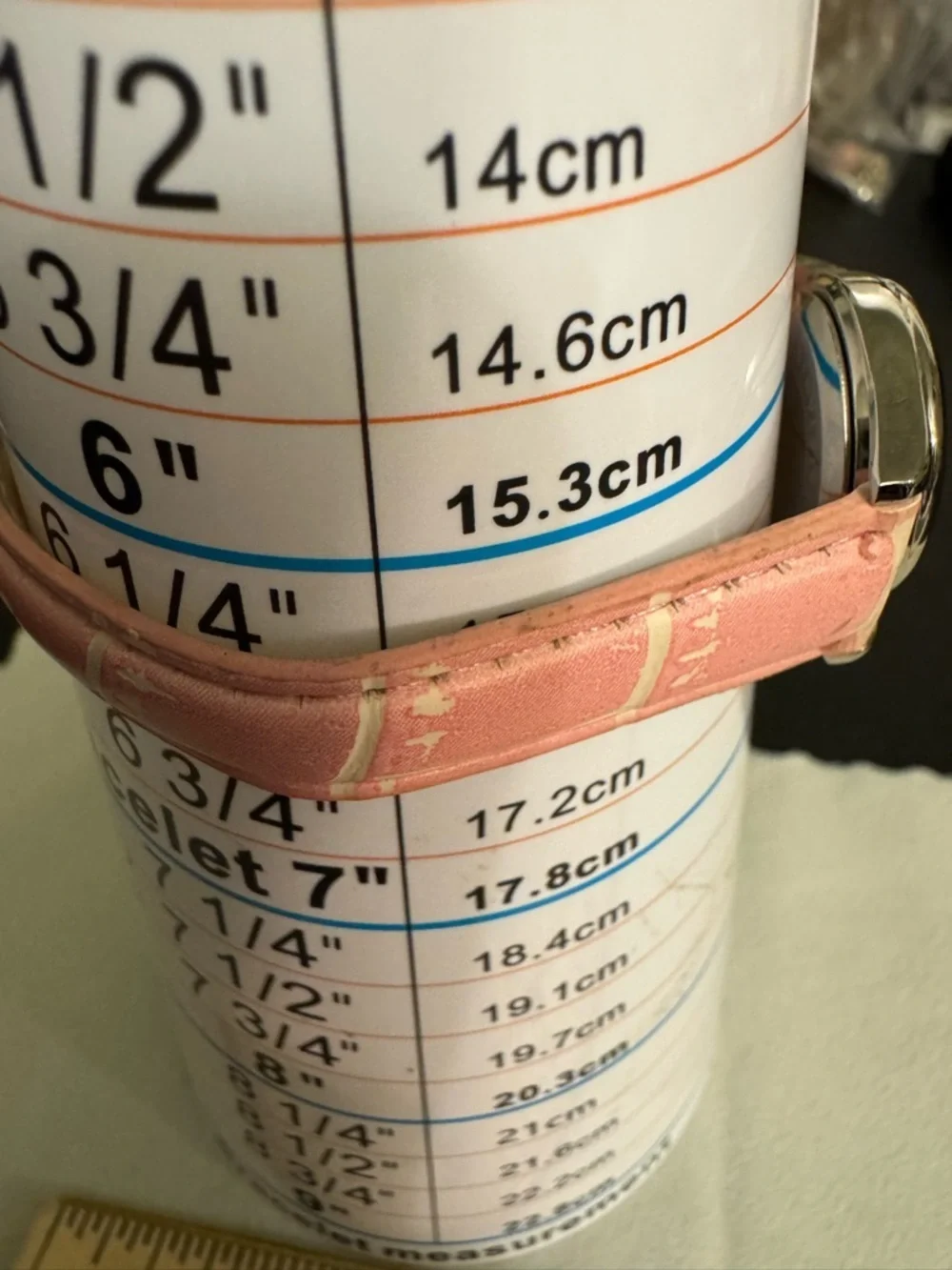 Charles David Pink Strap Silver-Tone Round Watch